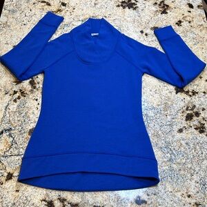Athleta Wool Blend Scuba Knit Fleece Pullover